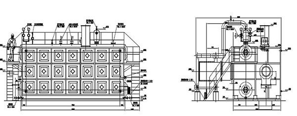 SZS oil gas fired boiler system diagram