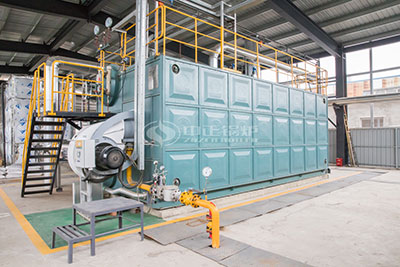 15 tons gas oil fired boiler site